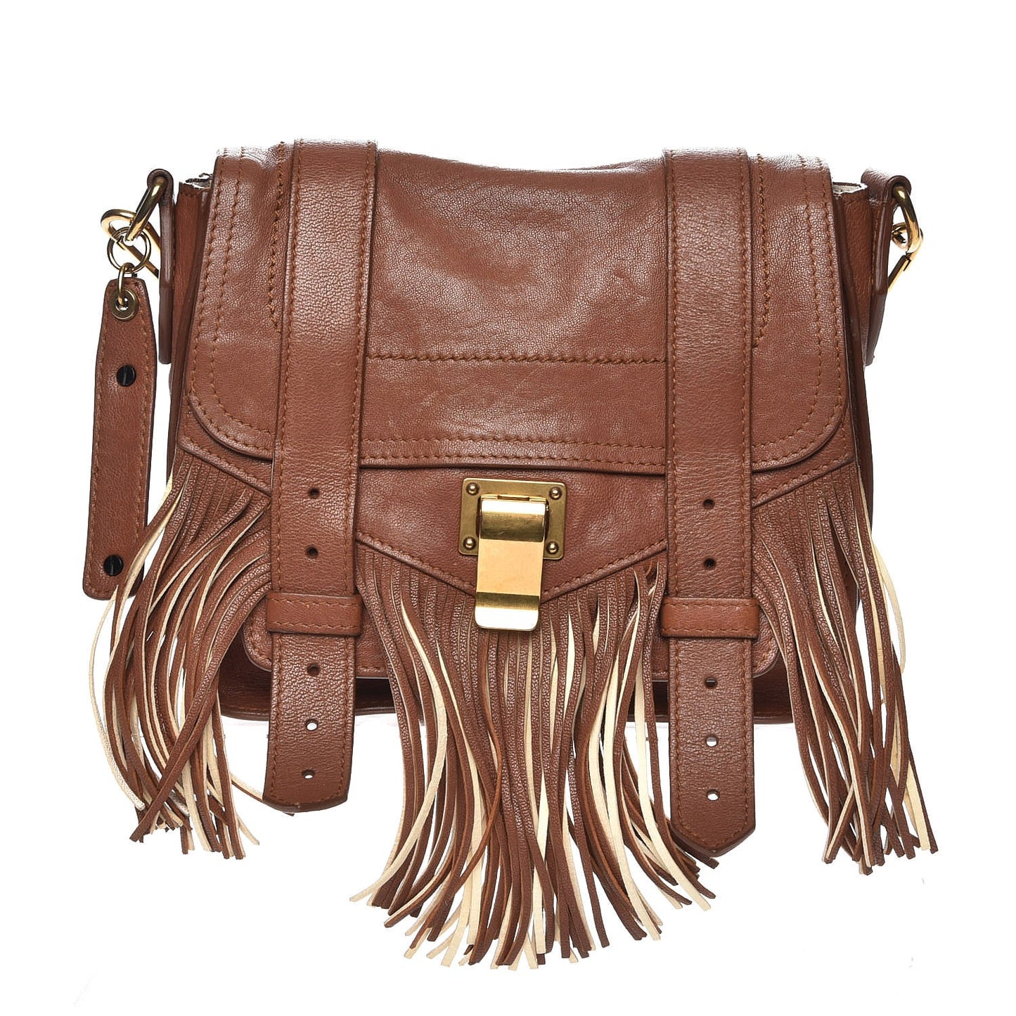 Lambskin Fringe PS1 Crossbody Pouch Dune