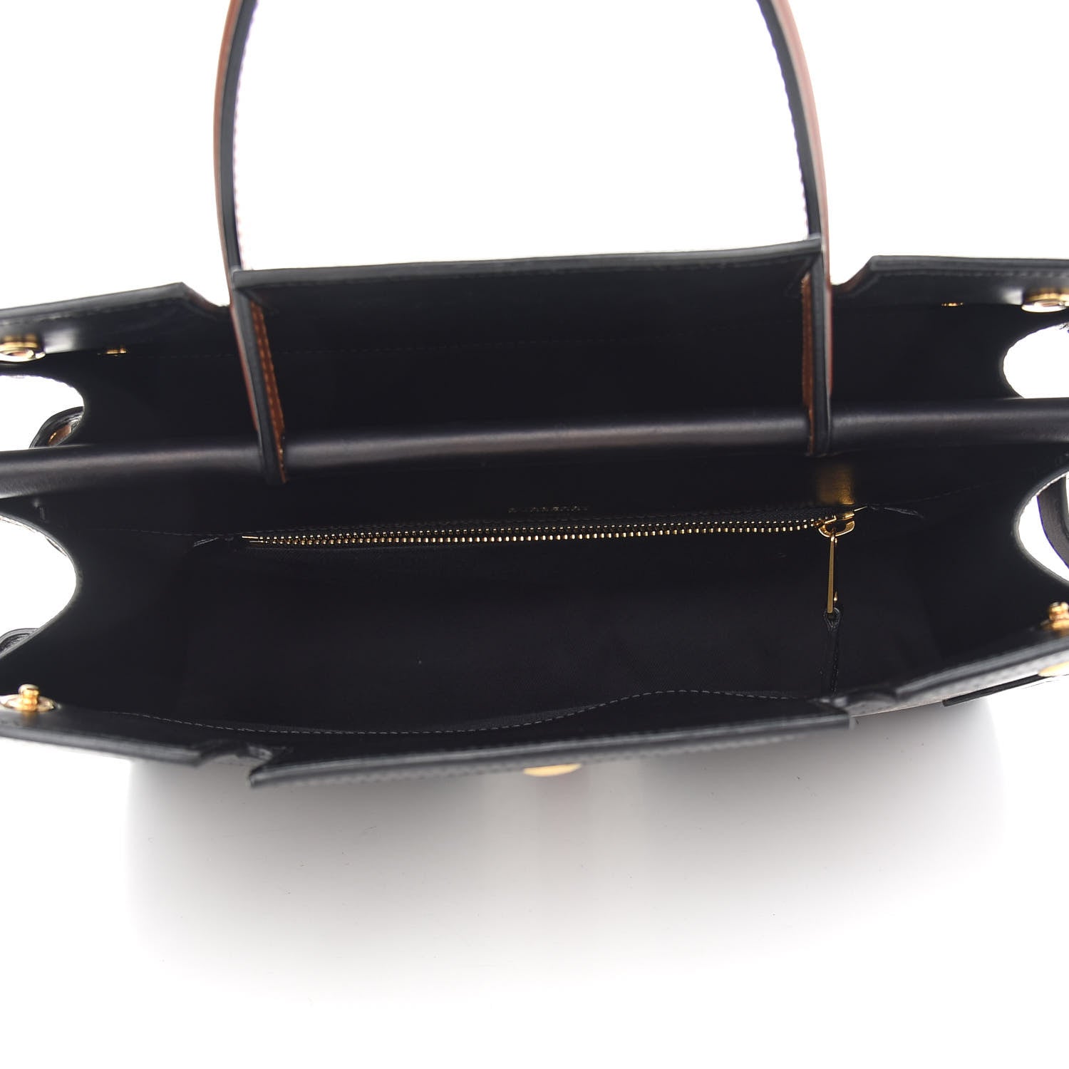 Burberry E-Canvas Monogram Stripe Medium Title Bag Bridle Brown 5 of 10