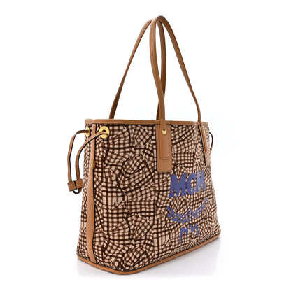 MCM Visetos Medium Liz Reversible Shopper Tote Cognac 6 of 27