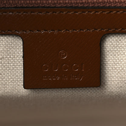 Gucci GG Supreme Monogram Azalea Calfskin Small Retro Interlocking G Tote Bag Beige Ebony Brown Sugar 6 of 9