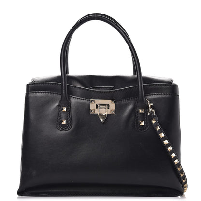 Valentino Garavani Vitello Rockstud Accordion Satchel Black 1 of 15