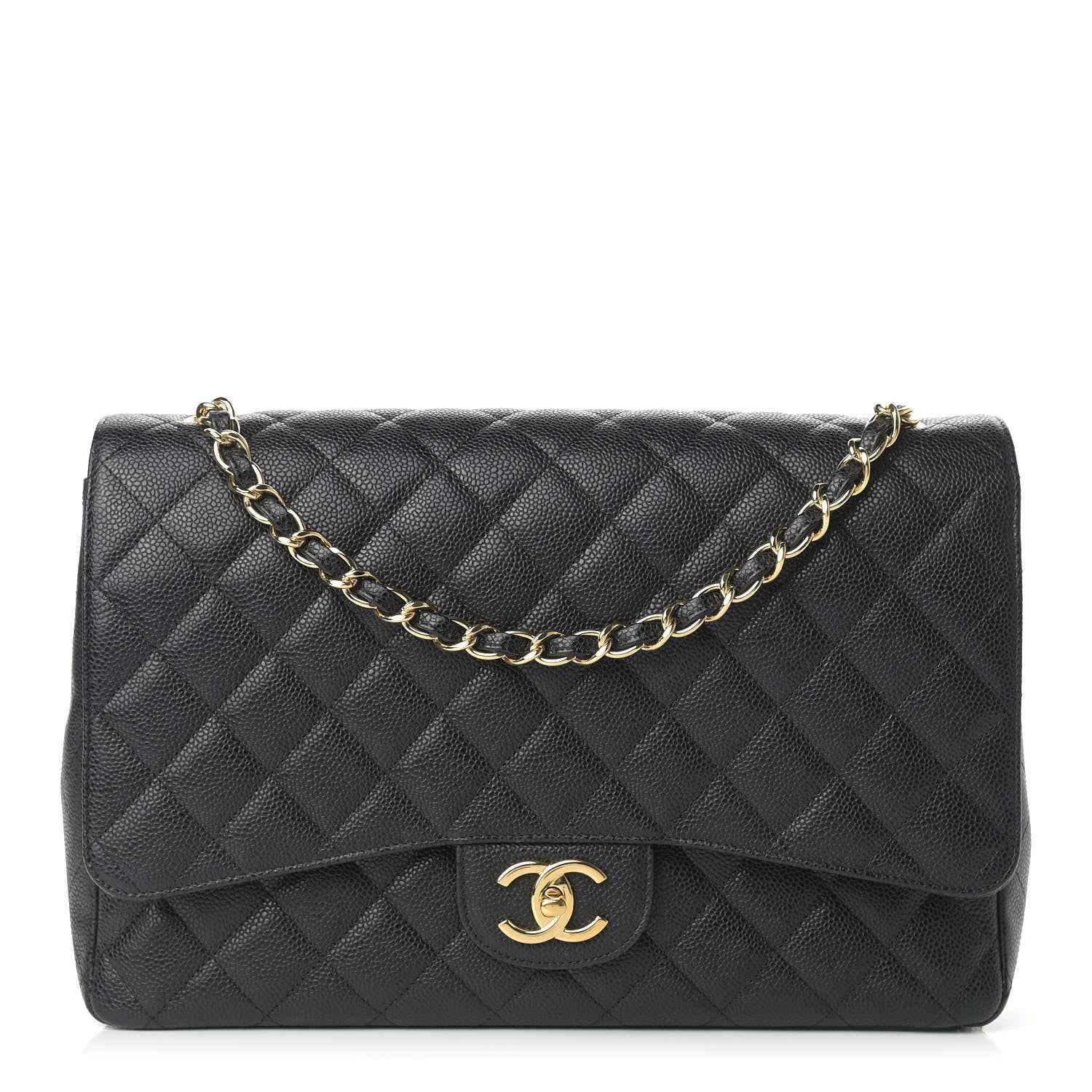 Chanel Caviar Quilted Maxi Double Flap Black 1 of 16