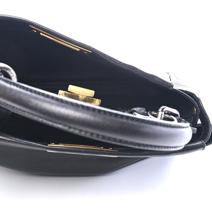Fendi Goatskin Medium Peekaboo Iconic Satchel Black 5 of 9