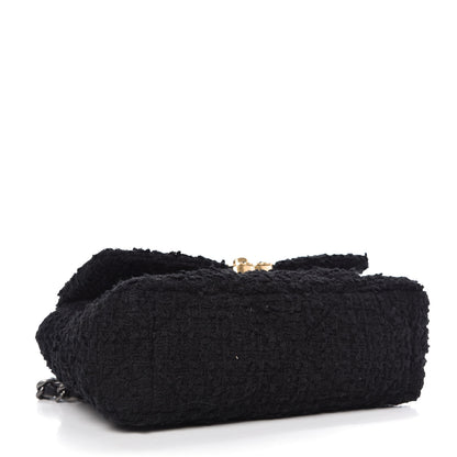 Chanel Tweed Quilted Medium Chanel 19 Flap Black 4 of 9