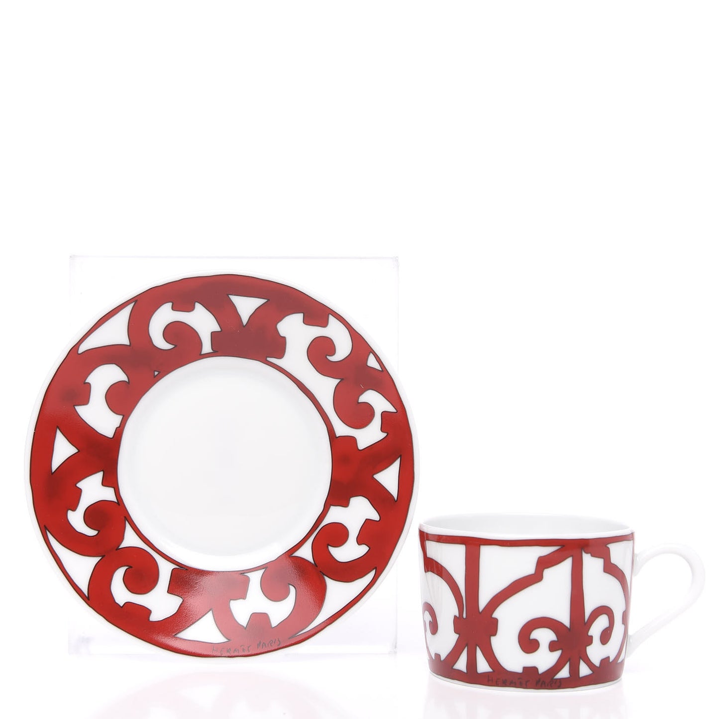 Porcelain Balcon du Guadalquivir Tea Cup and Saucer Set of 2