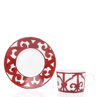 Hermes Porcelain Balcon du Guadalquivir Tea Cup and Saucer Set of 2 3 of 7