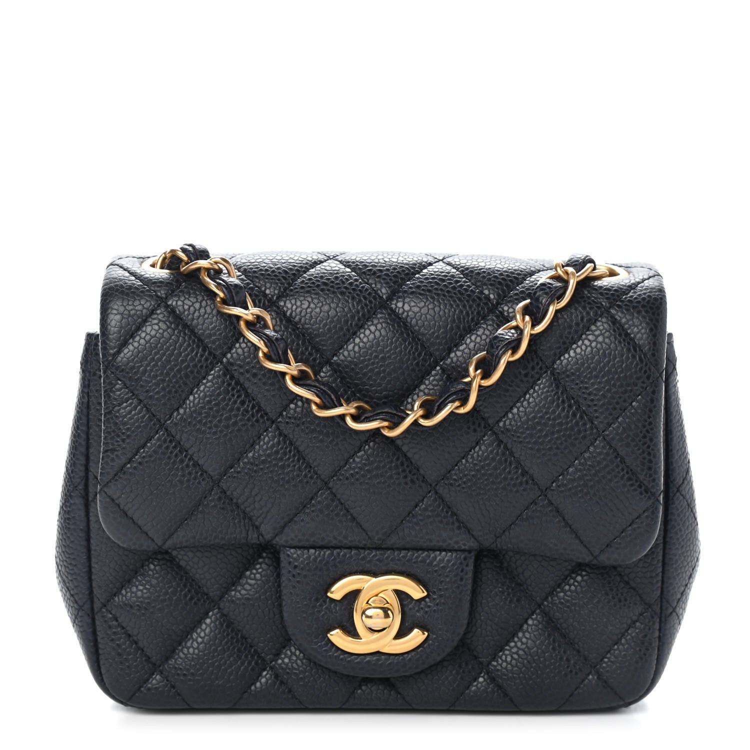 Chanel Caviar Quilted Mini Square Flap Navy 1 of 9