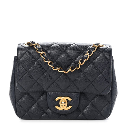 Chanel Caviar Quilted Mini Square Flap Navy 1 of 9