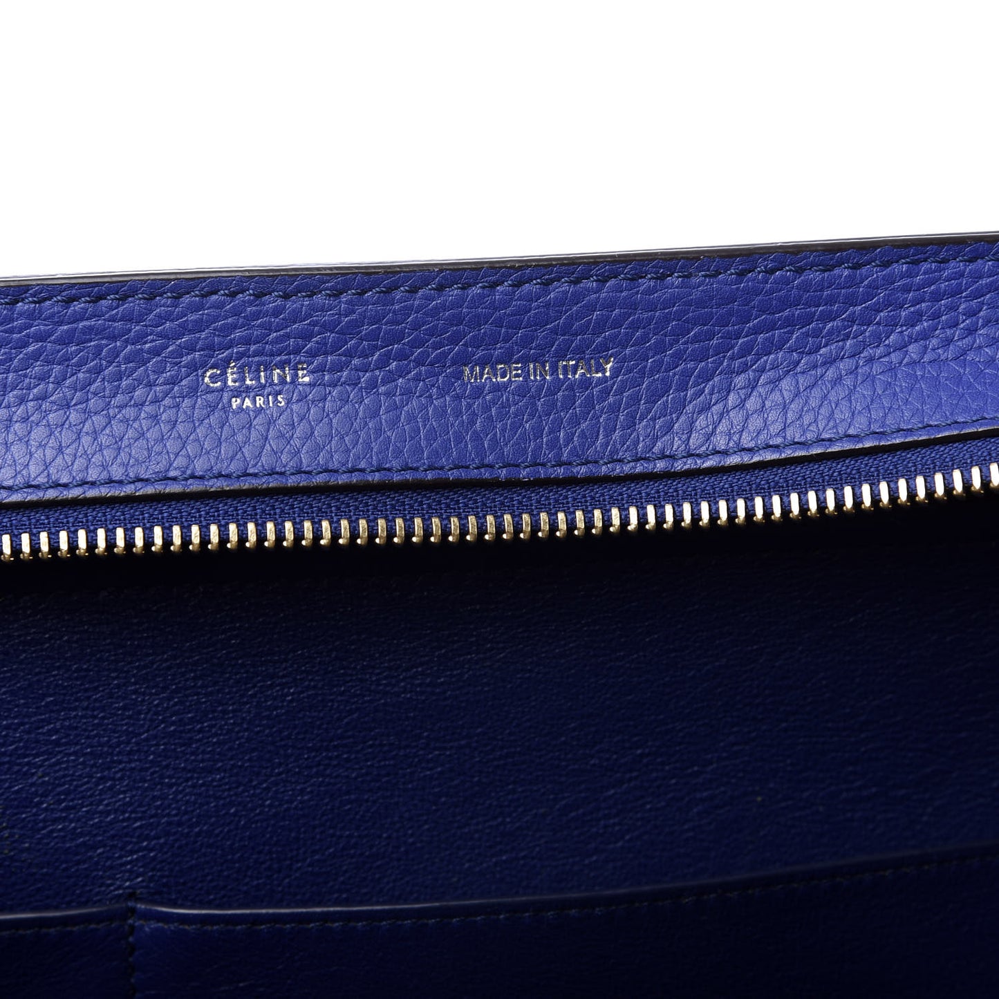 Drummed Calfskin Suede Medium Trapeze Indigo