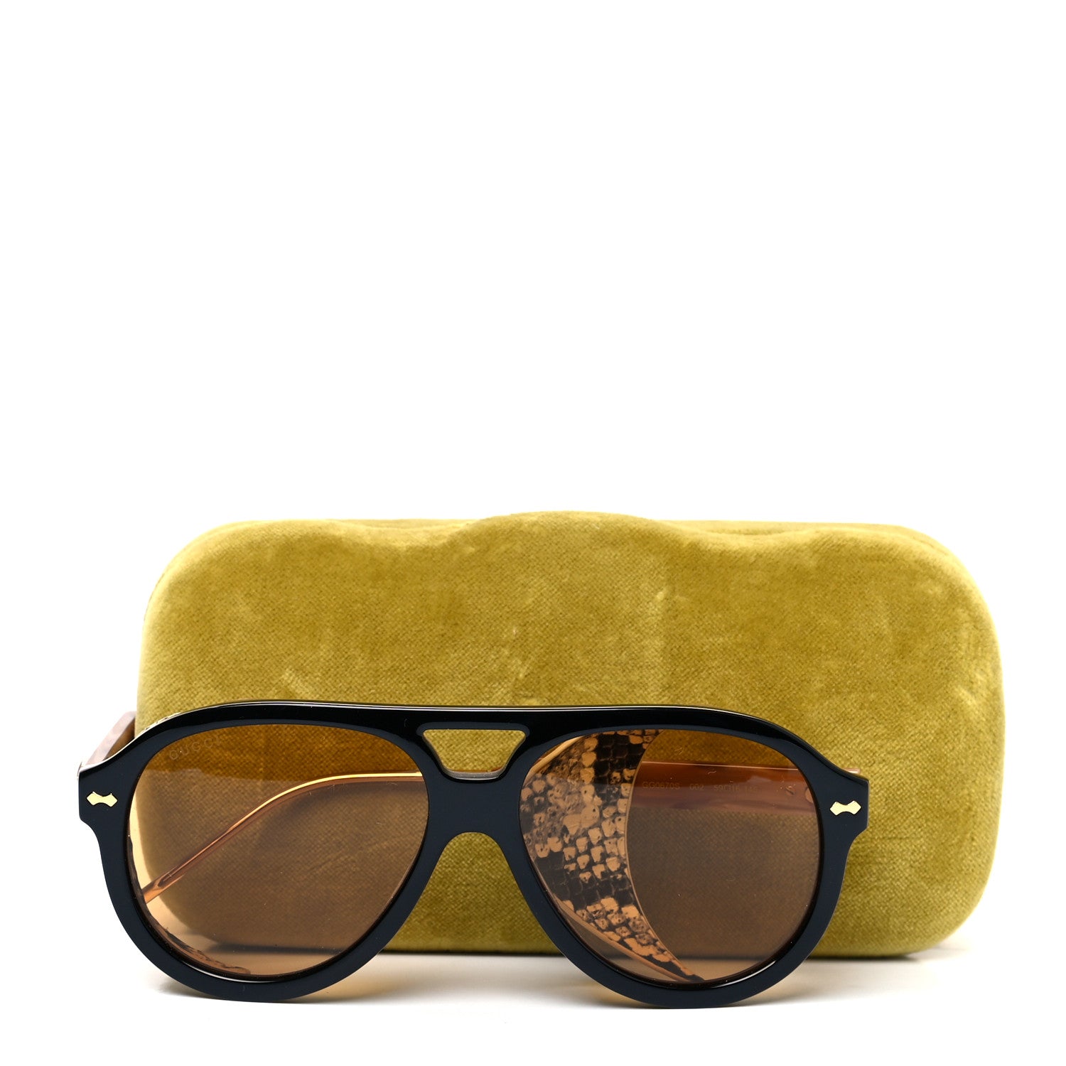 Gucci Acetate Snakeskin Sunglasses GG0670S Black 7 of 7