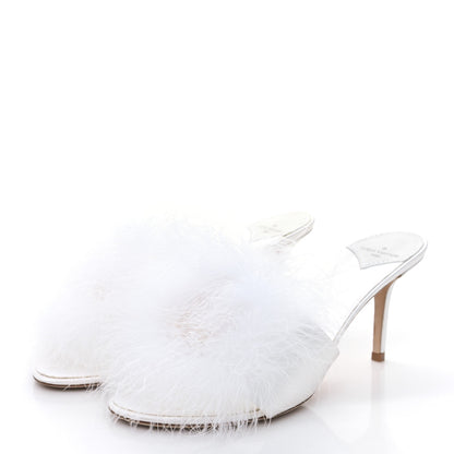 Louis Vuitton Marabou Crystal LV Marilyn Mule 40 White 3 of 8