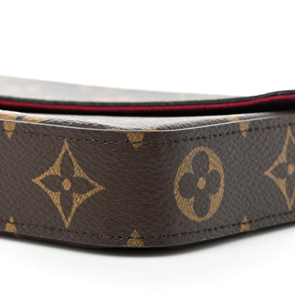 Louis Vuitton Monogram Pochette Felicie Chain Wallet Fuchsia 10 of 10