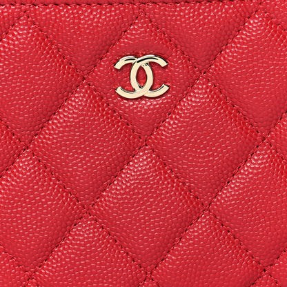 Chanel Caviar Quilted Small Cosmetic Case Dark Pink 8 of 10