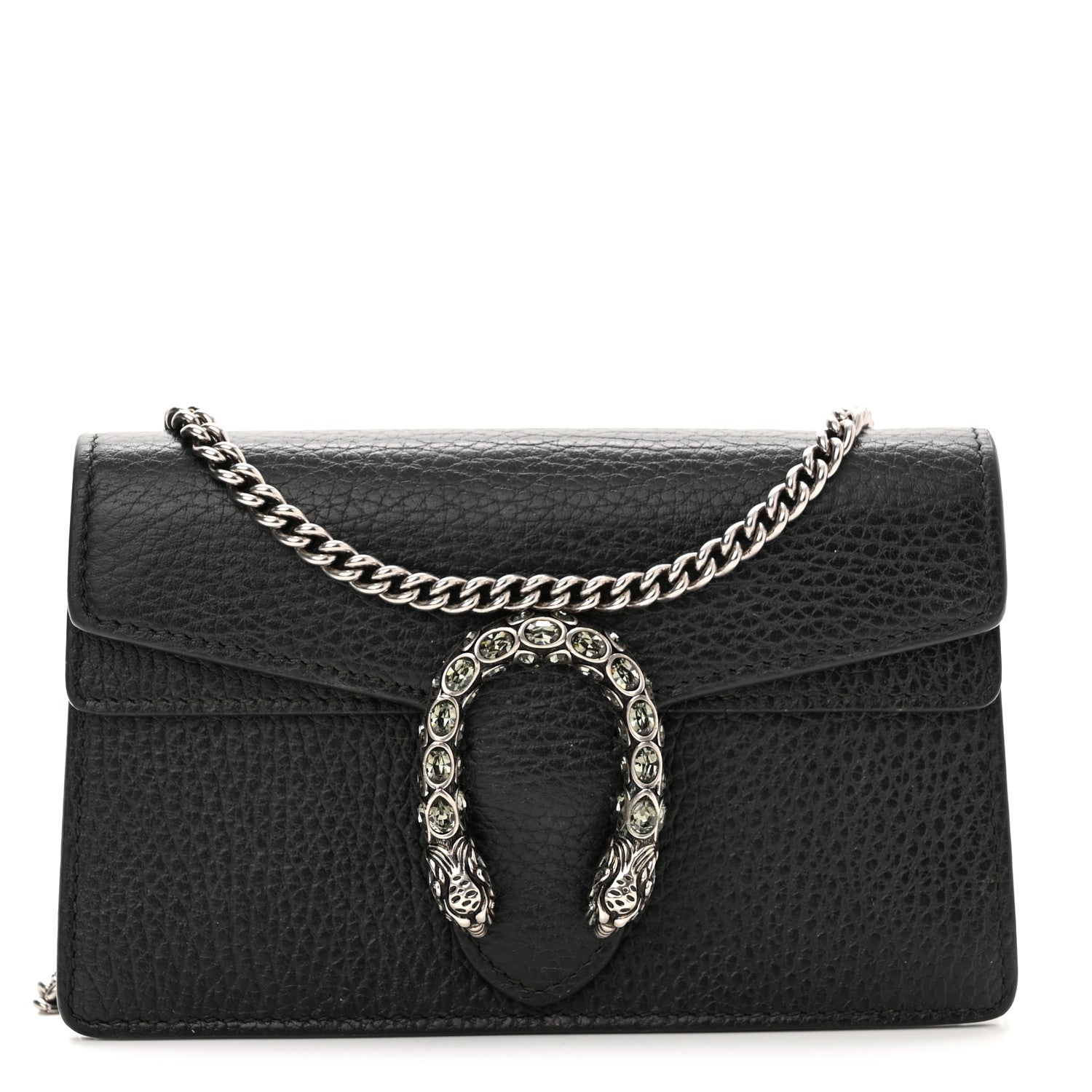 Gucci Calfskin Super Mini Dionysus Shoulder Bag Black 1 of 12