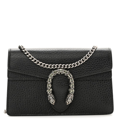 Gucci Calfskin Super Mini Dionysus Shoulder Bag Black 1 of 12