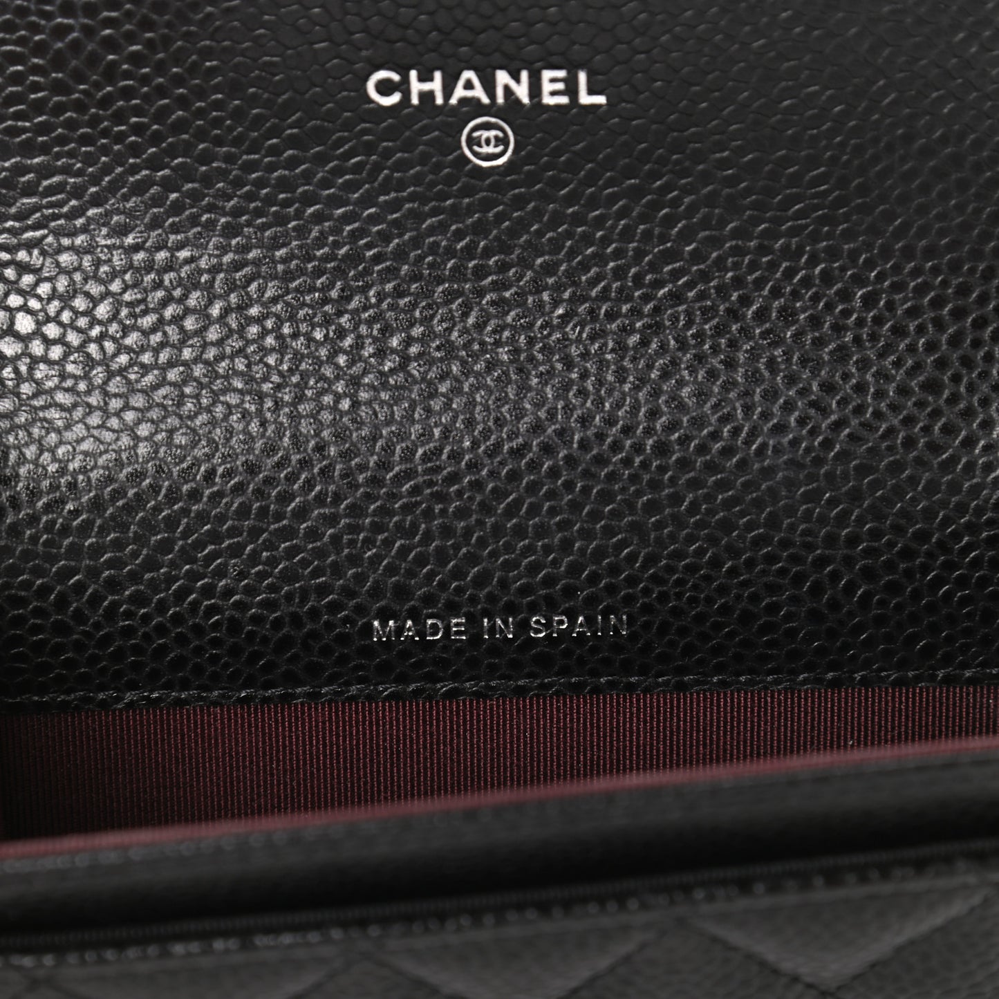 Caviar Quilted Flap Card Holder Black