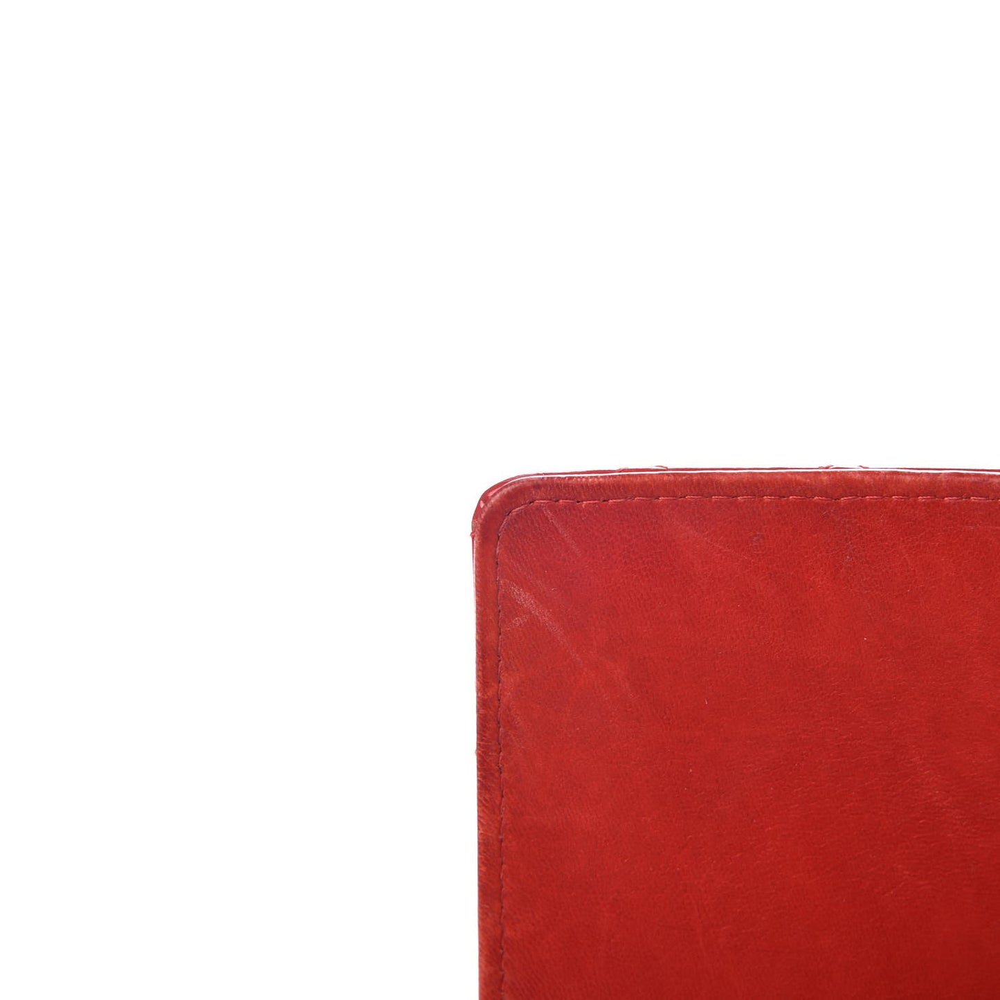Glazed Calfskin Quilted East West Flap Red