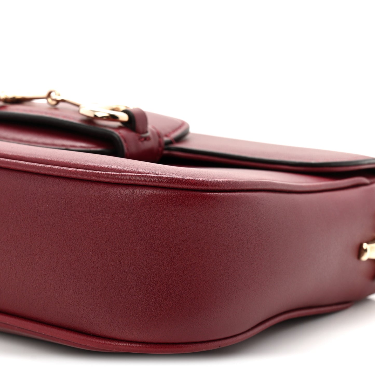Arabella Calfskin Horsebit 1955 Shoulder Bag Rosso Ancora