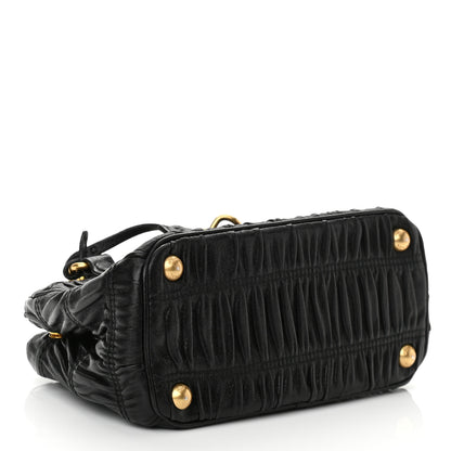 Prada Nappa Gaufre Mini Galleria Crossbody Black 4 of 9