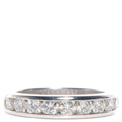 Tiffany Platinum Diamond 3.9mm Half Circle Wedding Band Ring 5 1 of 4
