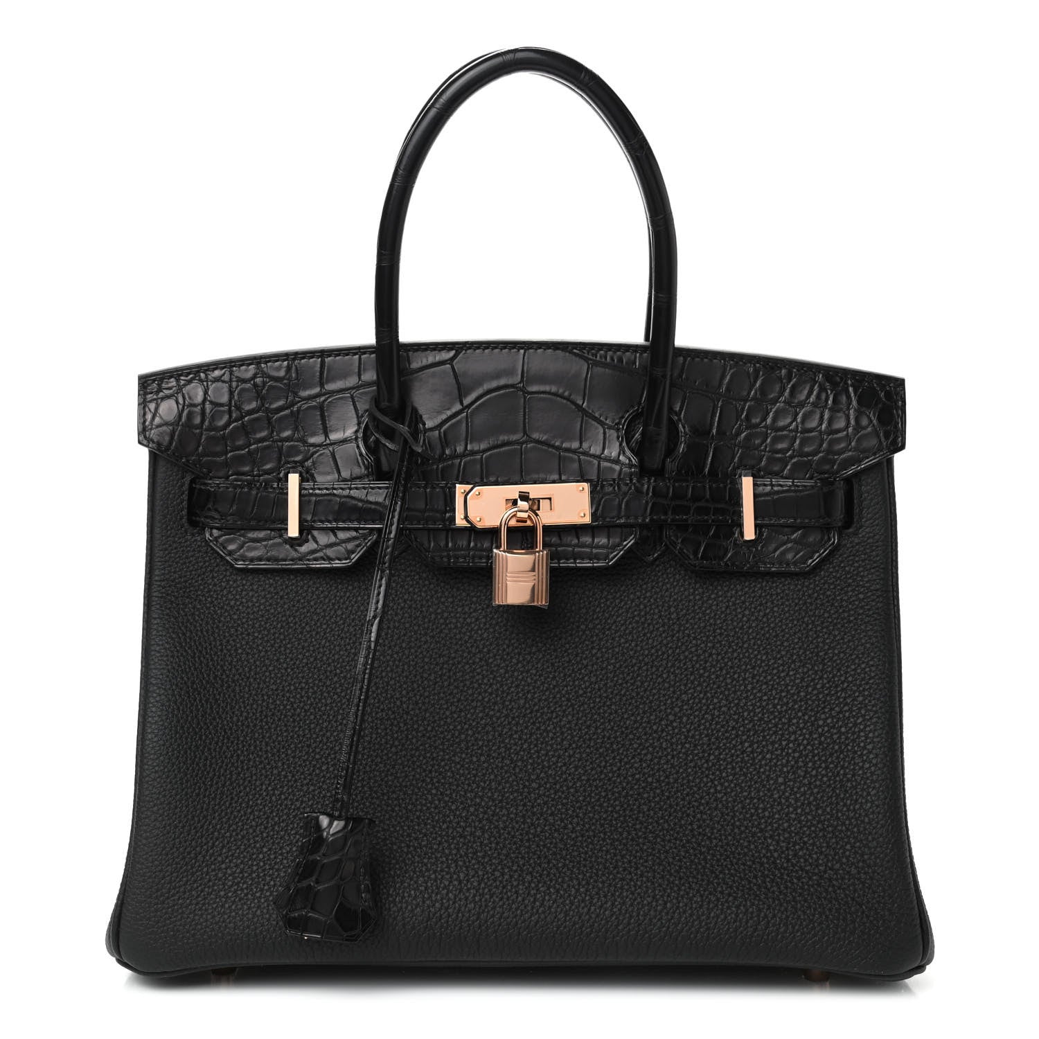 Hermes Togo Matte Alligator Birkin Touch 30 Black 1 of 10