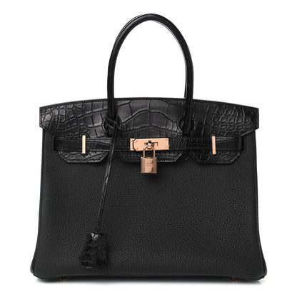 Hermes Togo Matte Alligator Birkin Touch 30 Black 1 of 10