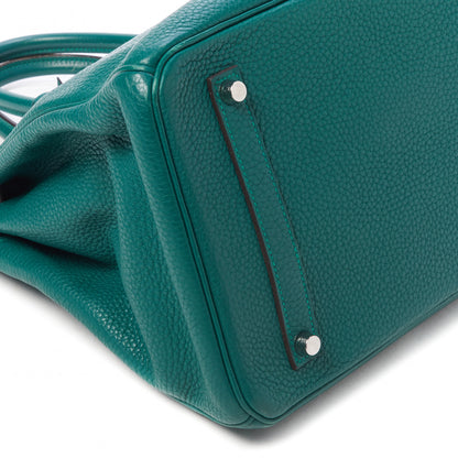 Hermes Taurillon Clemence Birkin 35 Malachite 7 of 30