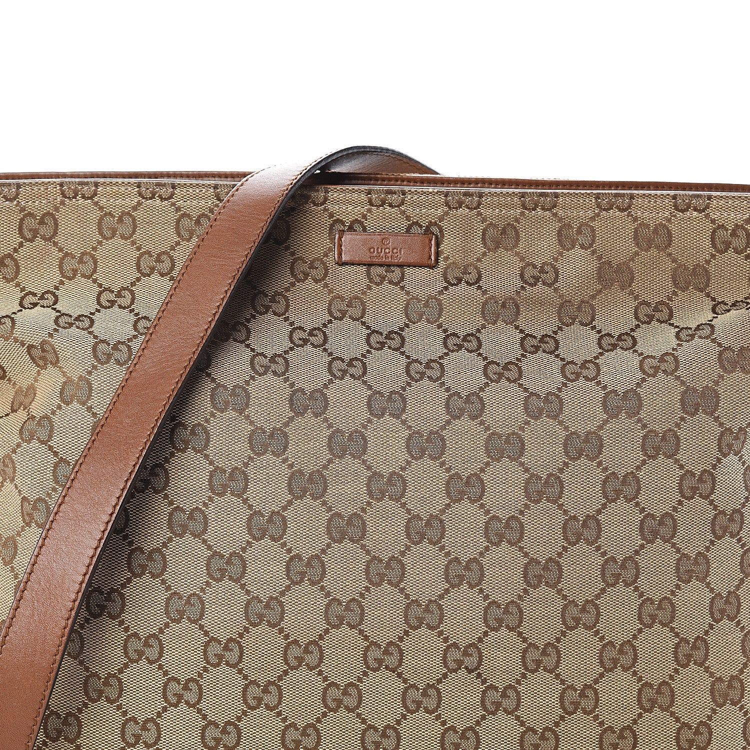 Gucci Monogram Large Flat Messenger Bag Brown 6 of 8