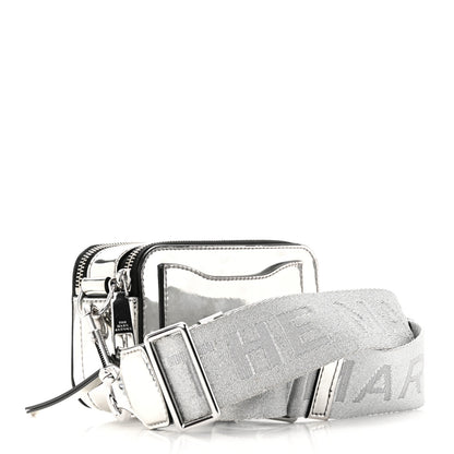 Marc Jacobs Metallic Calfskin Gen Z Snapshot Camera Bag Silver 3 of 16