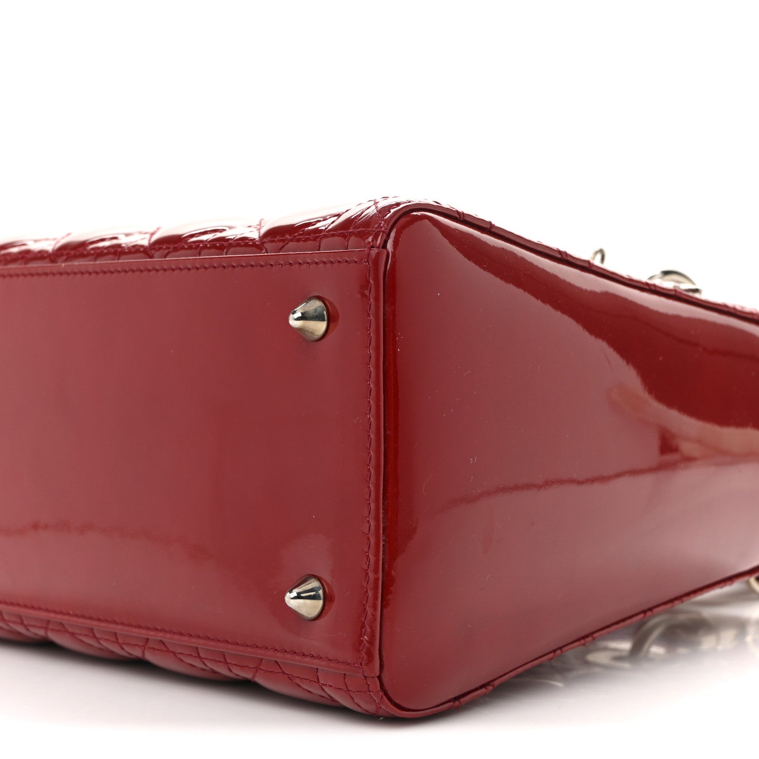 Christian Dior Patent Cannage Medium Lady Dior Red 10 of 14