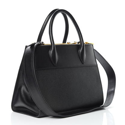 Prada Saffiano City Calfskin Small Esplanade Tote Black 3 of 8