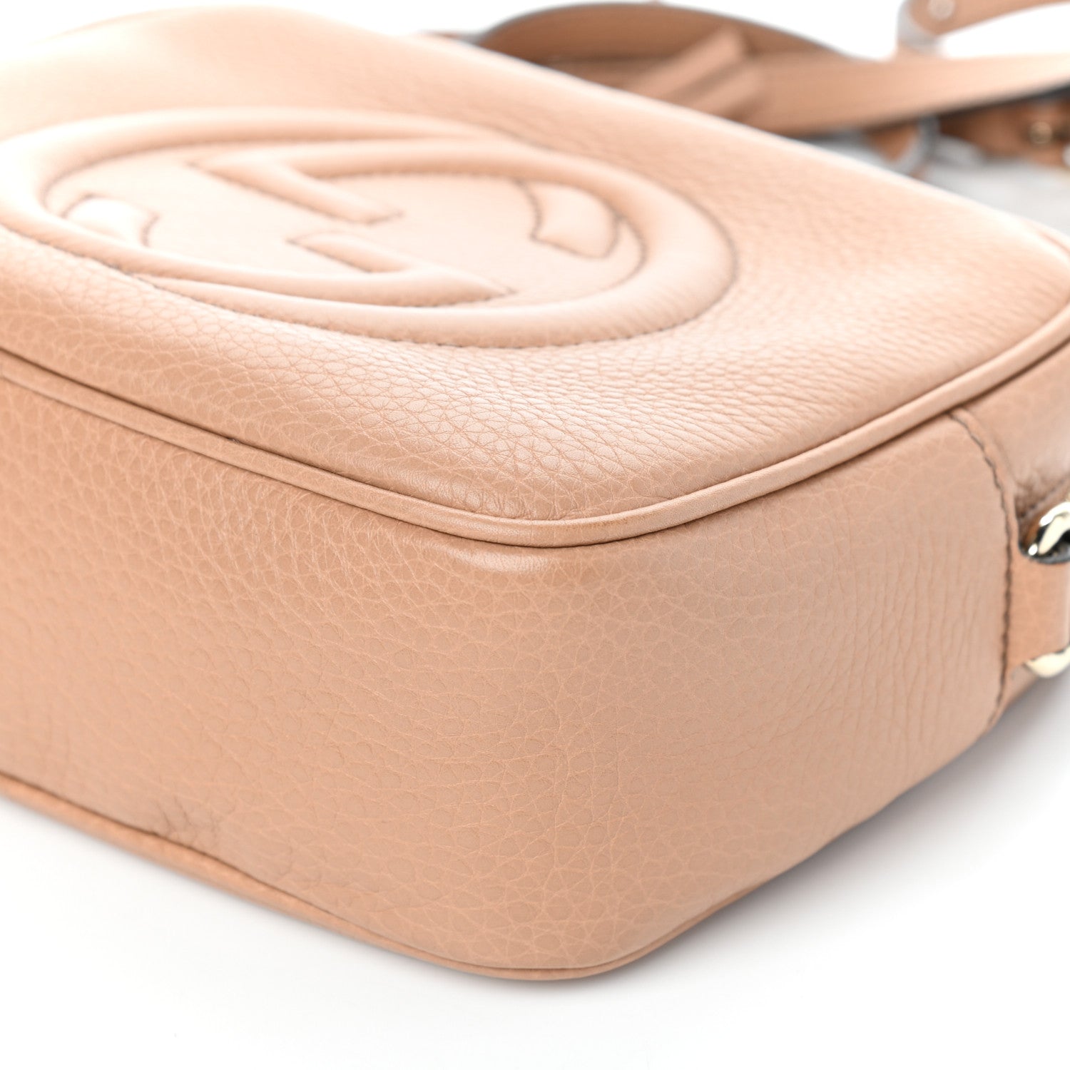 Gucci Pebbled Calfskin Small Soho Disco Bag Rose Beige 9 of 9