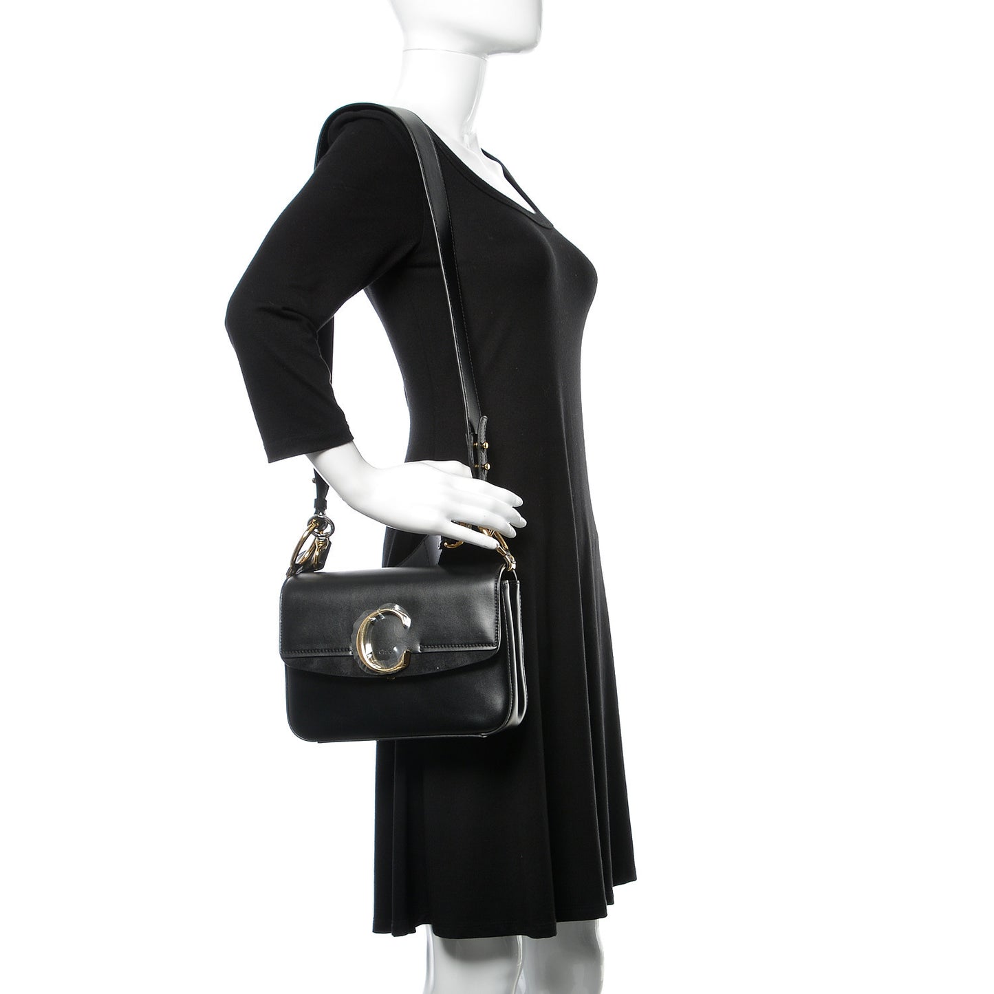 Calfskin Small C Double Carry Black
