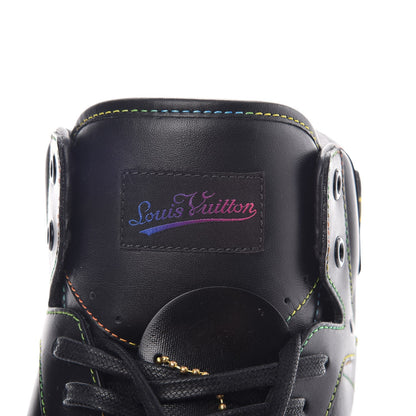 Louis Vuitton Calfskin Rivoli High Top Sneakers 8.5 Black Multicolor 7 of 12