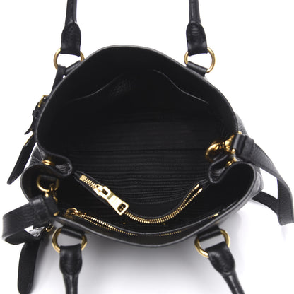 Prada Vitello Daino Tote Black 6 of 12