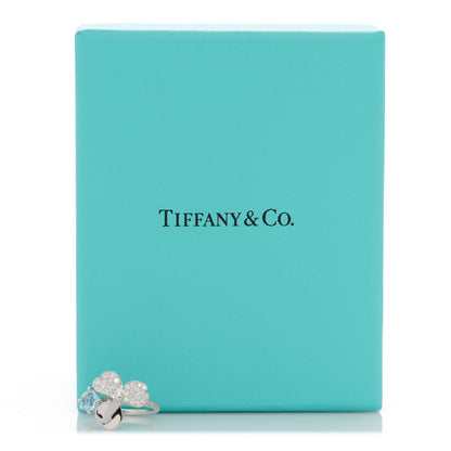 Tiffany Platinum Diamond Aquamarine Paper Flowers Ring 52 6 7 of 7