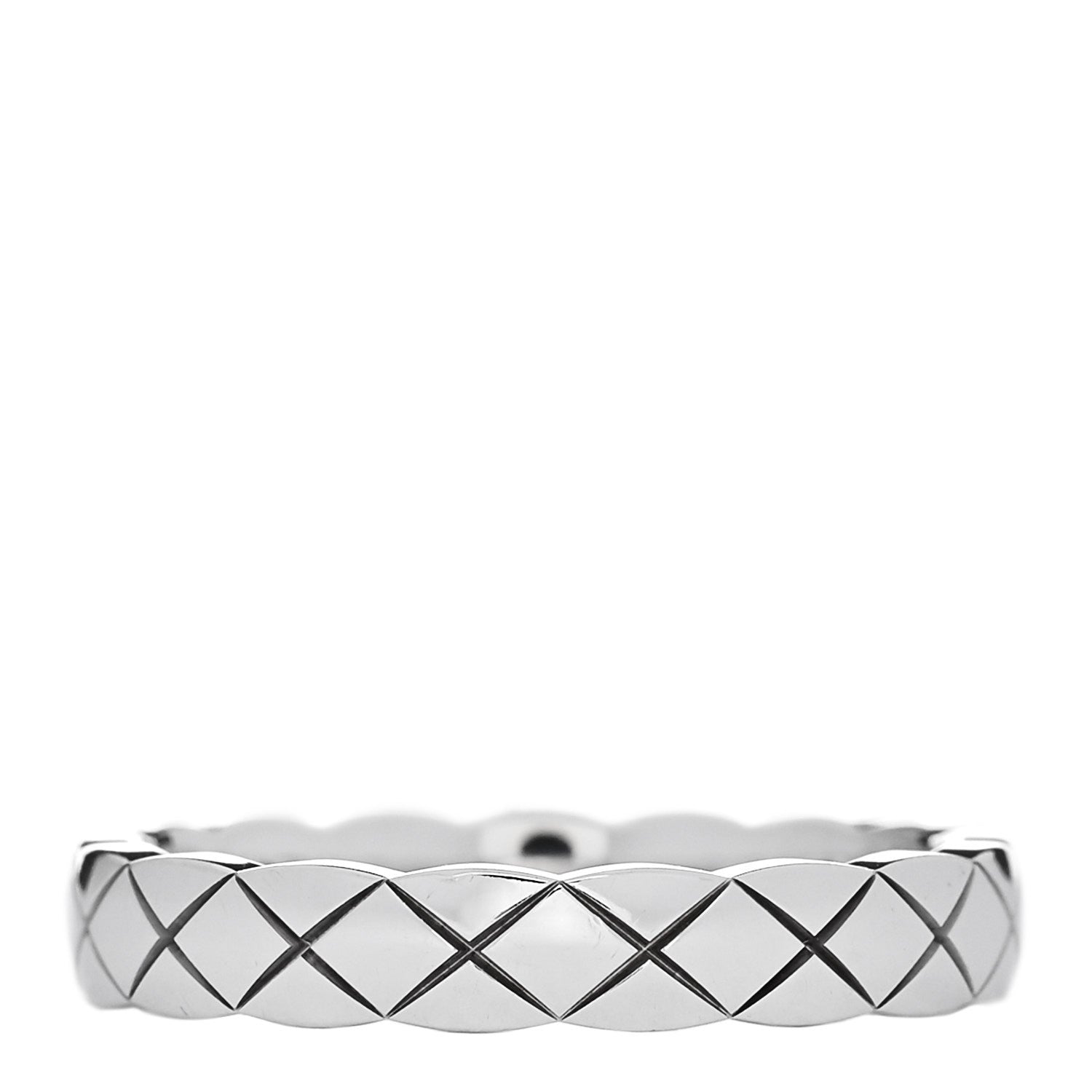 Chanel 18K White Gold Mini Coco Crush Ring 50 5.25 3 of 5