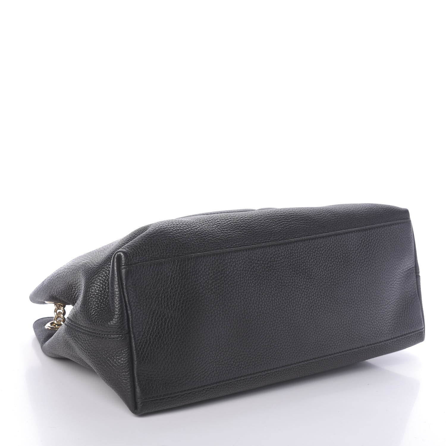 Gucci Pebbled Calfskin Medium Soho Chain Shoulder Bag Black 4 of 9