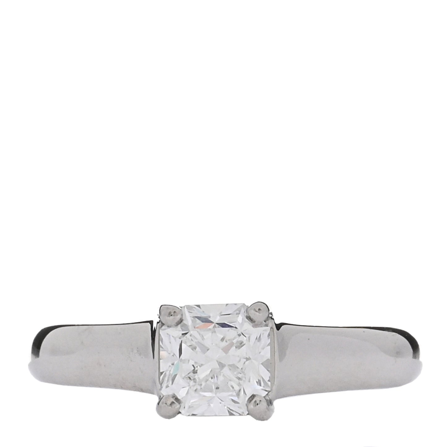 Platinum Diamond .59ct Solitaire Lucida Engagement Ring 45 3.5 45 3.25