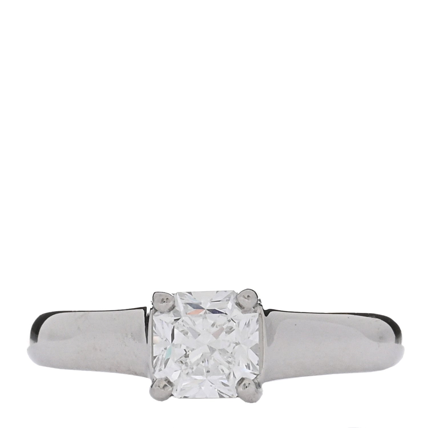 Tiffany Platinum Diamond .59ct Solitaire Lucida Engagement Ring 45 3.5 45 3.25 1 of 5