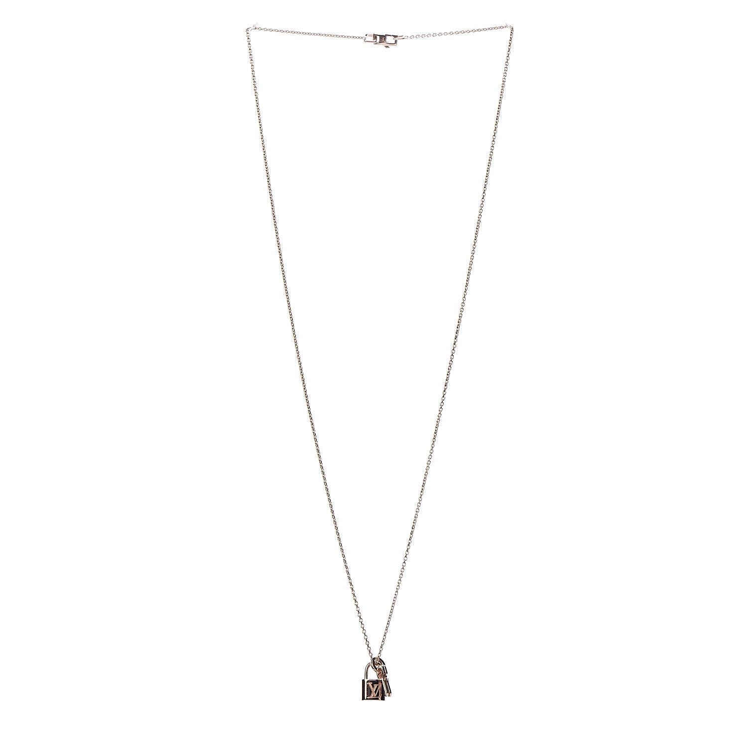 Louis Vuitton 18K Pink Gold Lockit Key Pendant Necklace 3 of 6