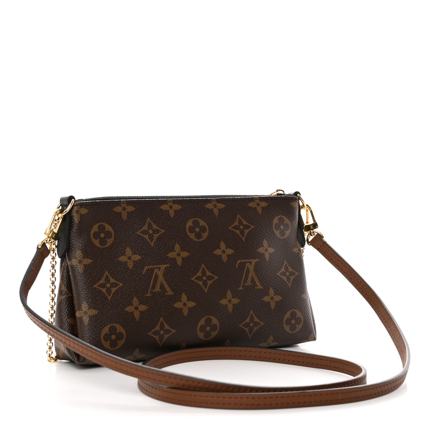 Louis Vuitton LOUIS VUITTON Monogram Pallas Clutch Black 3 of 9