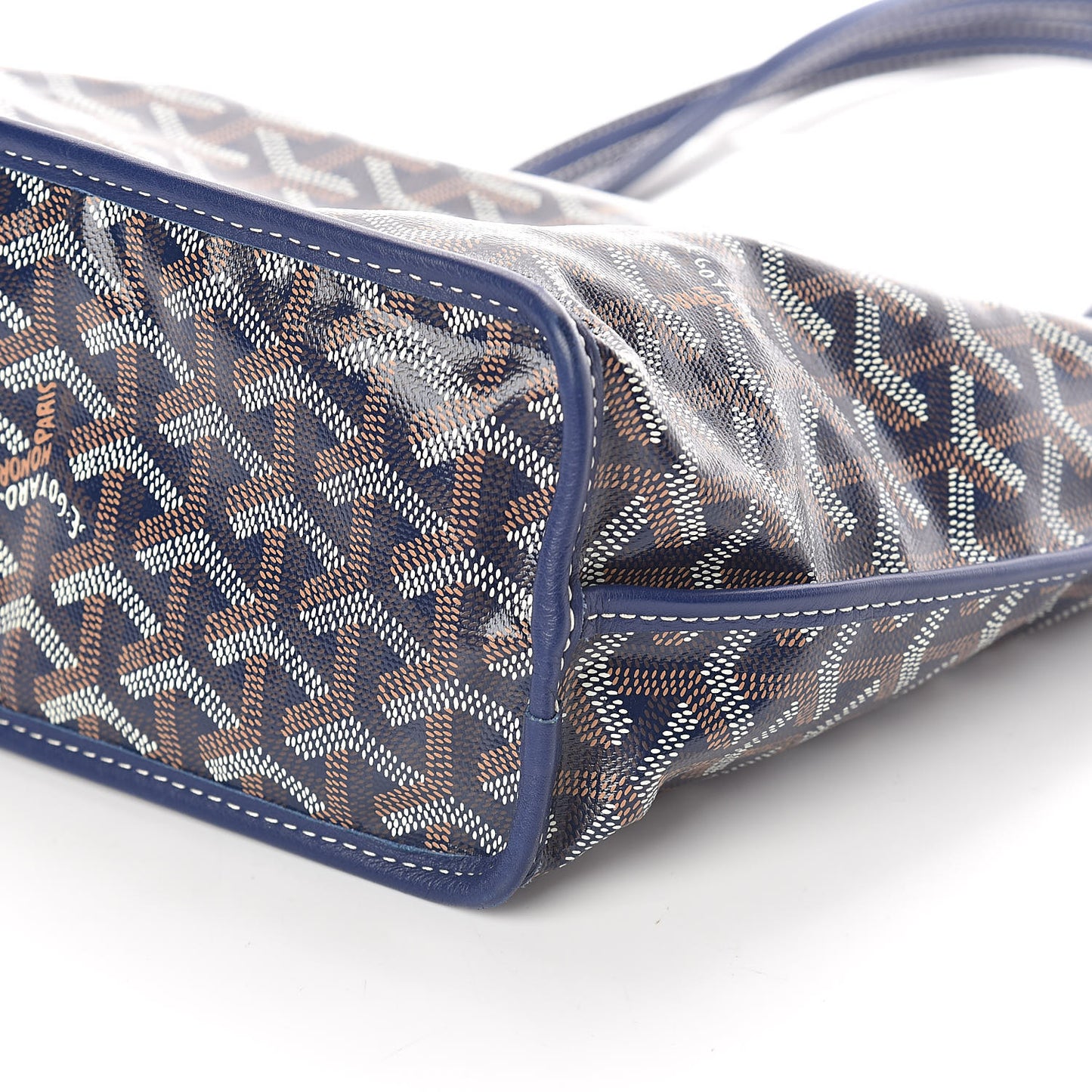 Goyardine Reversible Mini Anjou Navy