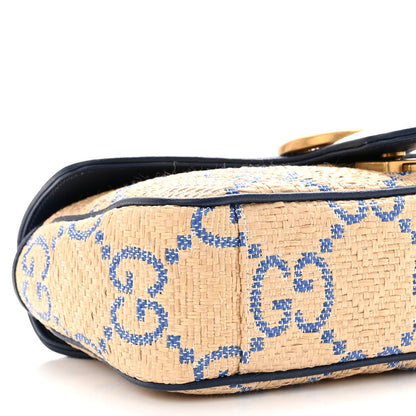 Gucci Raffia GG Monogram Matelasse Small GG Marmont Shoulder Bag Natural Royale Off White 8 of 10