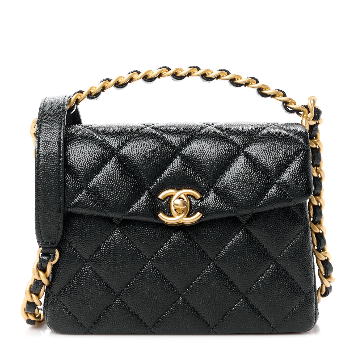 Chanel Caviar Quilted 31 Rue Cambon Mini Top Handle Flap Black 1 of 11