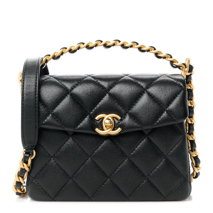 Chanel Caviar Quilted 31 Rue Cambon Mini Top Handle Flap Black 1 of 11