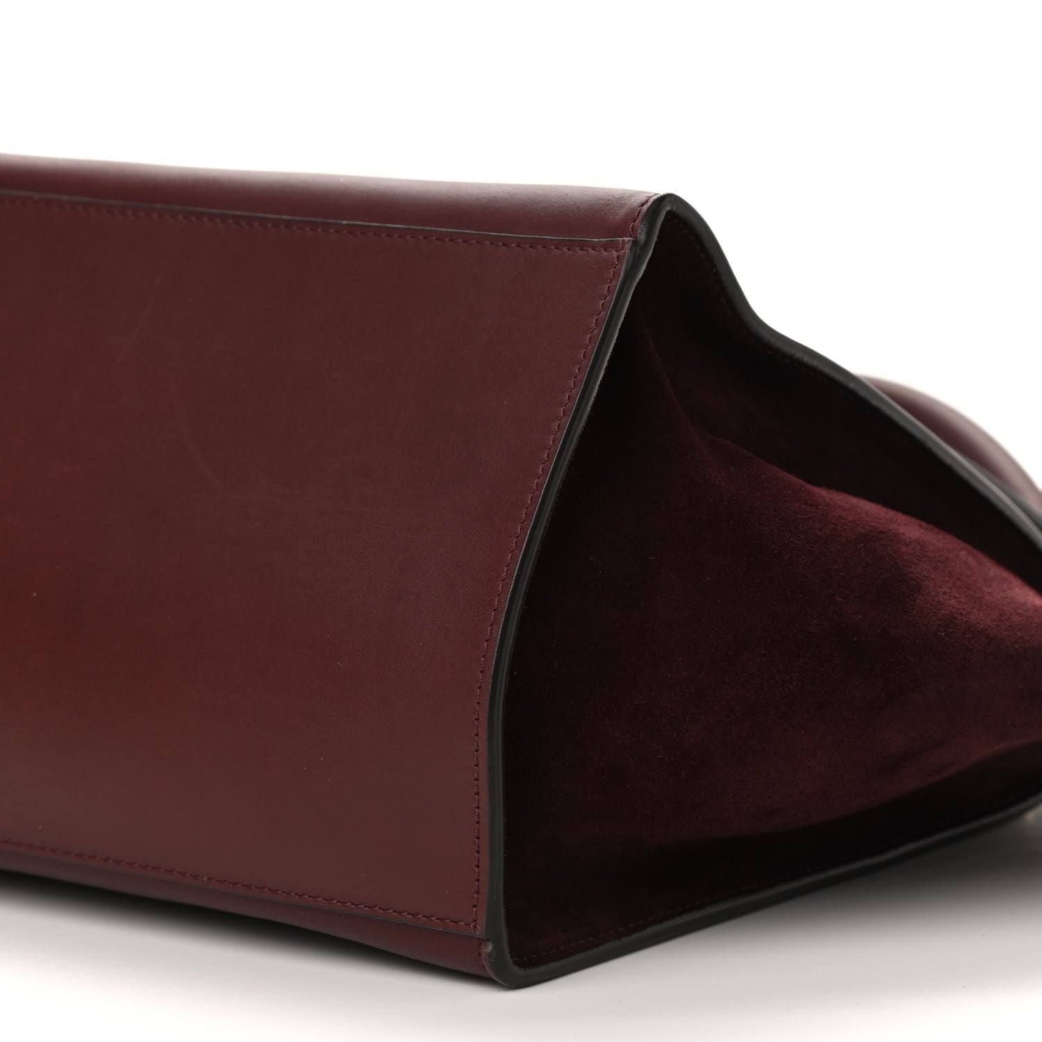 Celine Smooth Calfskin Suede Medium Trapeze Burgundy 10 of 10