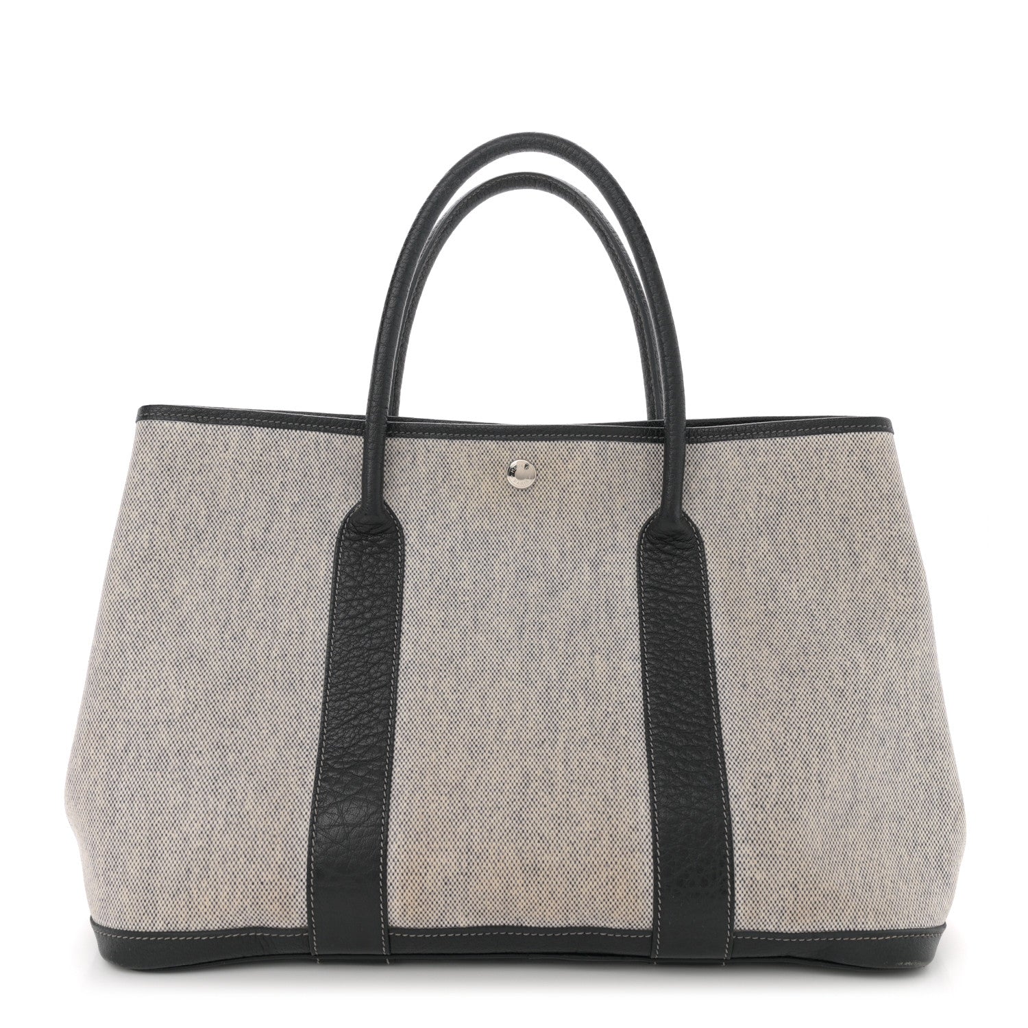 Hermes Buffle Skipper Toile Garden Party 36 MM Tote Black 1 of 12