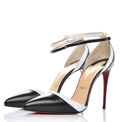 Christian Louboutin Kid Uptown Double 100 Pumps 39.5 Black Latte 3 of 8