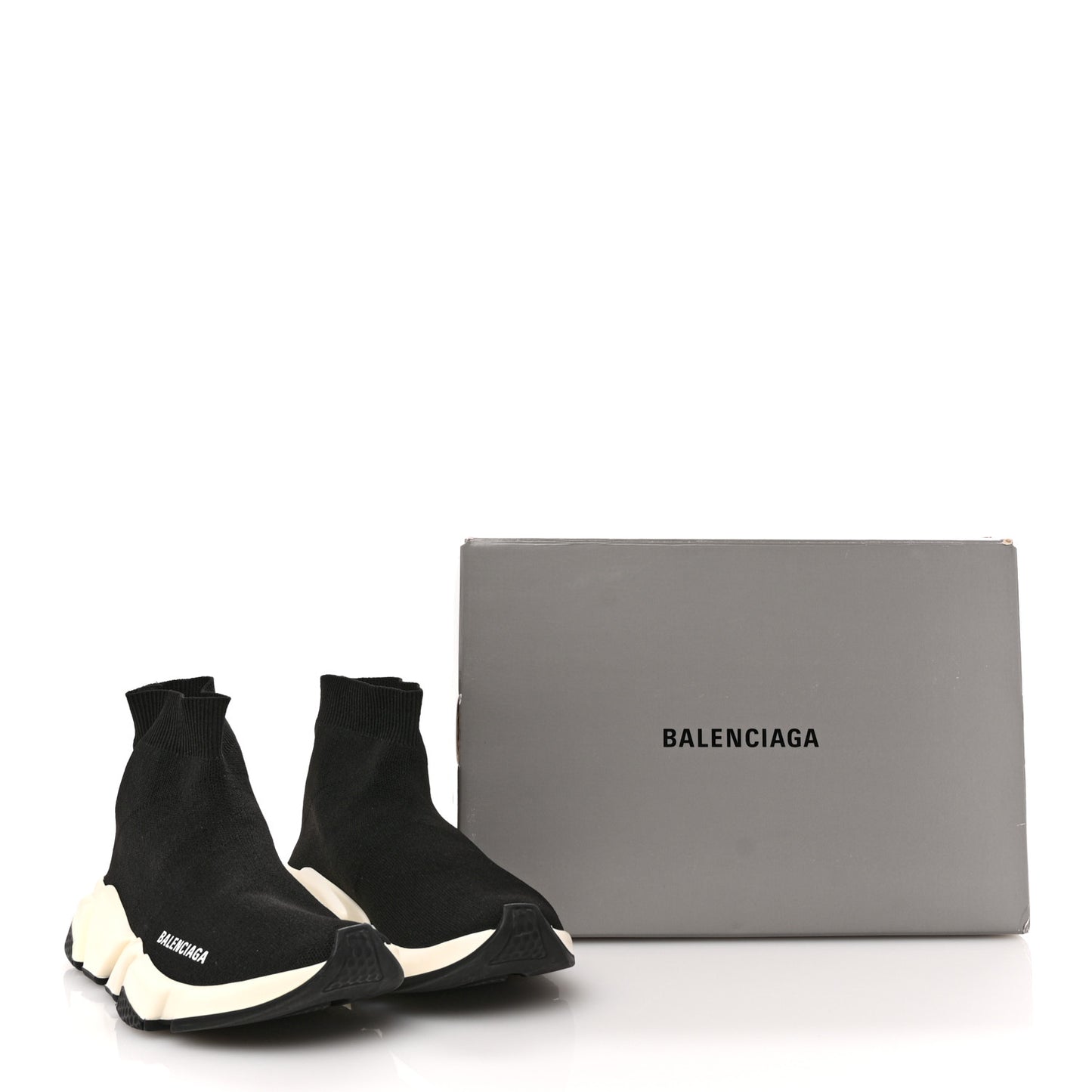 Neoprene Knit Womens Speed Sneakers 38 Black White